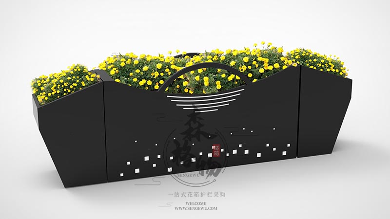 荧光不锈钢花箱