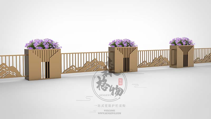 佰利乐钣金镀锌板花箱护栏